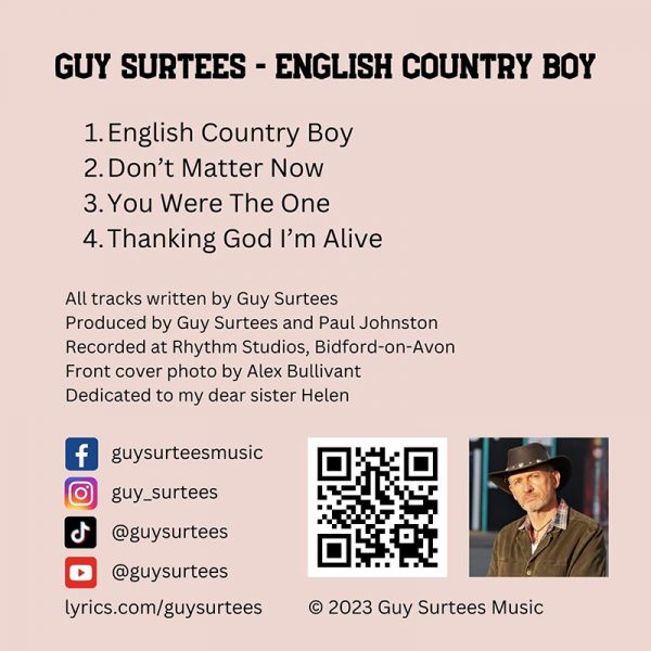 English Country Boy EP - rear cover